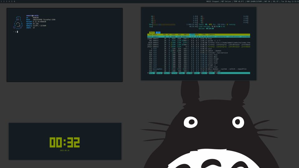 KRAK3N running i3wm