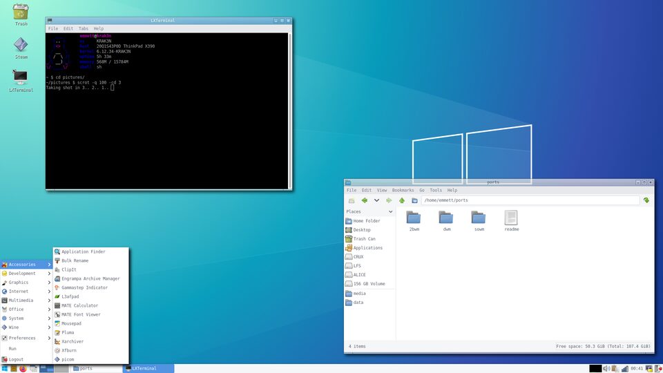 KRAK3N running LXDE